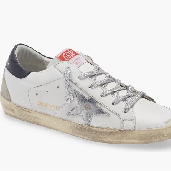 Golden Goose Super-Star Black, White & Silver Sneaker - Picture 10 of 15